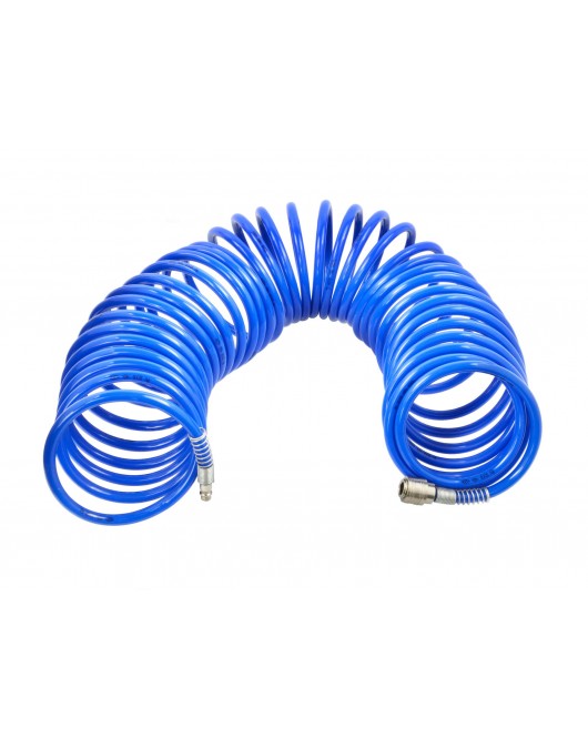 Furtun pneumatic spiralat, cuplare rapida, PU 8x12mm 10m - G01160