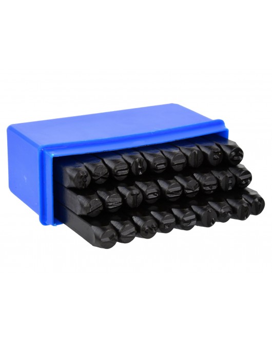 Poanson cu litere, 8mm, 27 piese - G01813