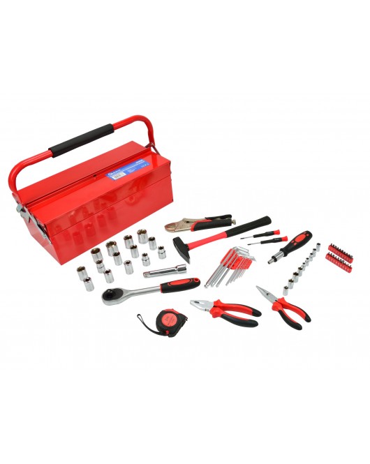 Cutie de scule cu accesorii Cutie metalica de 64 de piese - G10850