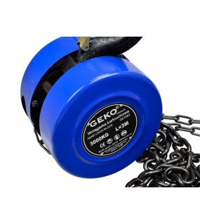 Troliu cu lanț GEKO PREMIUM 3T x 3M / oțel - G01097