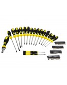 Set de șurubelnițe 59 buc. CRV GEKO (negru și galben) - G30558