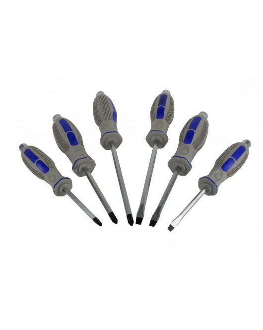 Șurubelnițe lăcătuș CRV 6 buc GEKO / blister - G30583
