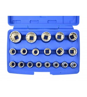 Set de 19 buc. prize hexagonale de 8-32 mm (carcasa) - G13546