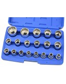Set de 19 buc. prize hexagonale de 8-32 mm (carcasa) - G13546