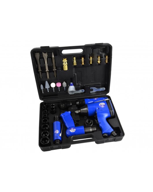 Set de chei și scule pneumatice 33 buc. - G00583